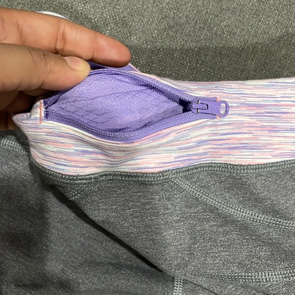 COPY - Ivivva Gray Crops size 12 with pink and purple waistband - Picture 9 of 13